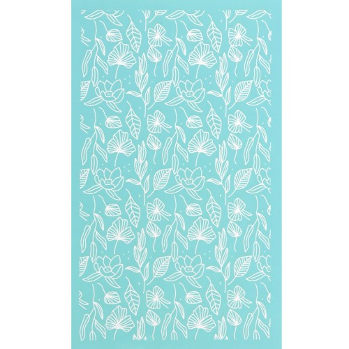 Serigrafía para arcilla polimérica 80x140 mm - Motivo follaje x1