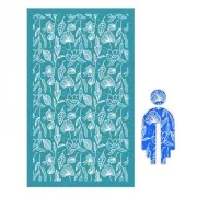 Serigrafía para arcilla polimérica 80x140 mm - Motivo follaje x1