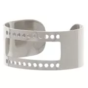 Anillo ajustable para tejer Delica 15/0 - T52 a T60 - Acero inoxidable 316L x1