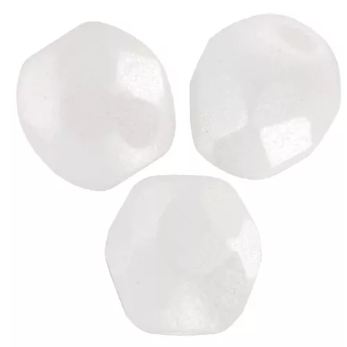 Facetas 4 mm - Alabastro Blanco Pastel x50