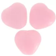 Cuentas corazón 6x6,5 mm - Opaque Pink x10g