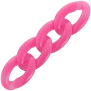 Eslabón ovalado trenzado de acrílico transparente 29,5x20 mm - Fucsia x1|raw }}