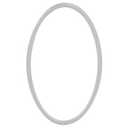 Anillo ovalado para tejer y montar 26x16 mm - Plateado x1