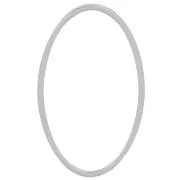 Anillo ovalado para tejer y montar 26x16 mm - Plateado x1
