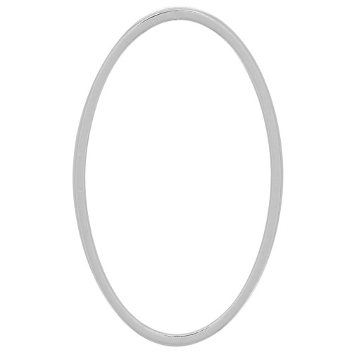 Anillo ovalado para tejer y montar 26x16 mm - Plateado x1