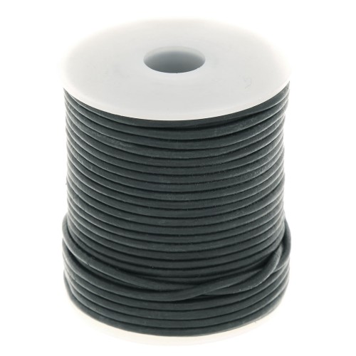 Cordón de cuero 2 mm Azul Noche x 25 m