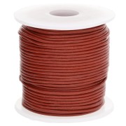 Cordón de cuero de 1 mm - Rojo oscuro x 25 m
