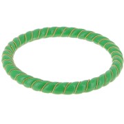 Collar pulsera trenzado de resina opaca con alambre dorado 64 mm - Verde abeto x1|raw }}