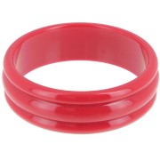Pulsera de cuentas de resina opaca de 66 mm de grosor - Rojo oscuro x1