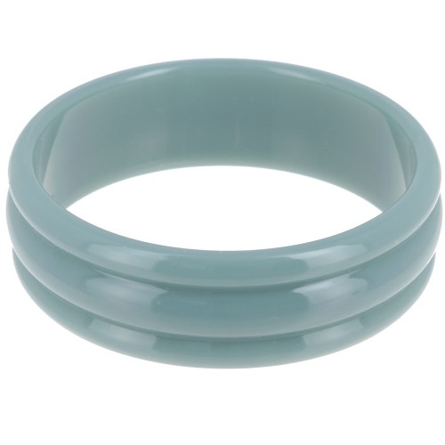Pulsera de cuentas de resina opaca de 66 mm de grosor - Celadón x1
