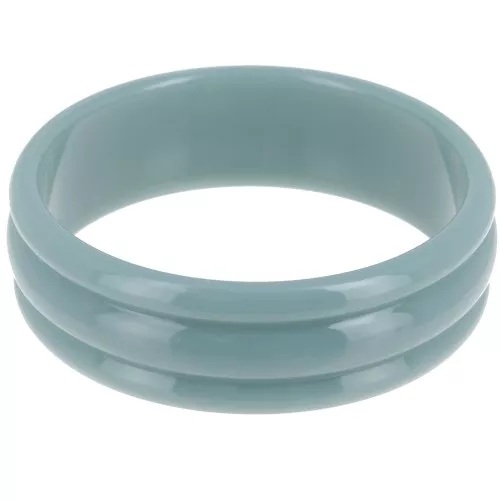 Pulsera de cuentas de resina opaca de 66 mm de grosor - Celadón x1