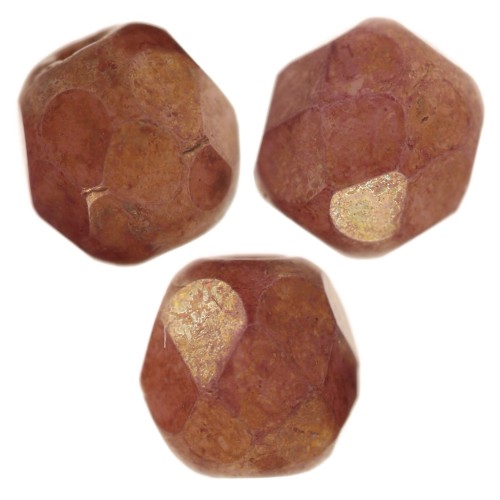 Facetas 4 mm Tiza Blanco Oro Lustre x50