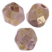 Facetas 4 mm Blanco Tiza Lila Oro Lustre x50