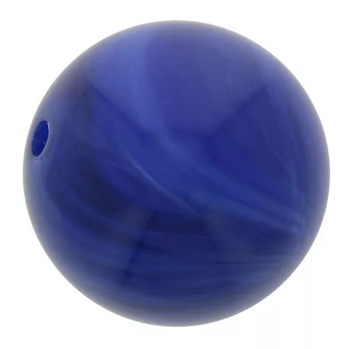 Cuentas de resina opaca 8 mm - Azul marino jaspeado x10