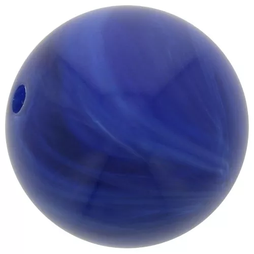 Cuentas de resina opaca 12 mm - Azul marino jaspeado x6