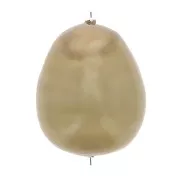 Cuenta gota irregular de papel maché efecto metalizado 24x18 mm - Golden x1