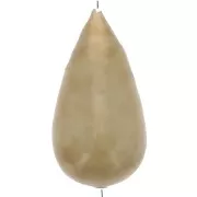 Cuenta de papel maché en forma de pera, efecto metalizado 30x16 mm - Golden x1