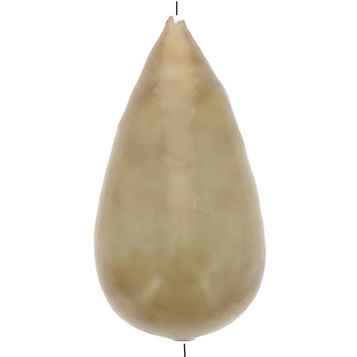 Cuenta de papel maché en forma de pera, efecto metalizado 30x16 mm - Golden x1
