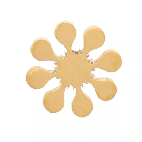 Elementos de brida de 6 mm - Acero inoxidable 316L dorado x4