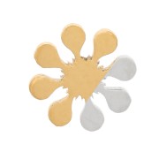 Elementos de brida de 6 mm - Acero inoxidable 316L dorado x4