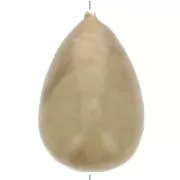 Cuenta de papel maché en forma de pera, efecto metalizado 33x22 mm - Dorado x1
