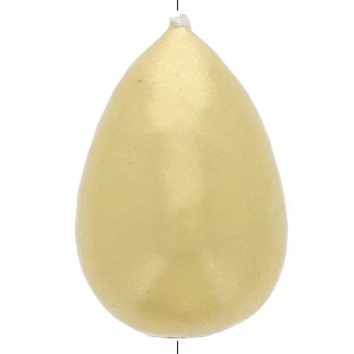 Cuenta de papel maché en forma de pera, efecto metalizado 33x22 mm - Dorado x1