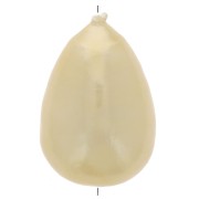 Cuenta de papel maché en forma de pera, efecto metálico 33x22 mm - Light gold x1|raw }}