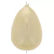 Cuenta de papel maché en forma de pera, efecto metálico 33x22 mm - Light gold x1