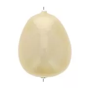 Cuenta gota irregular de papel maché efecto metálico 24x18 mm - Light Gold x1