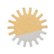 Elementos solares de unión de 6 mm - Acero inoxidable dorado 316L x4