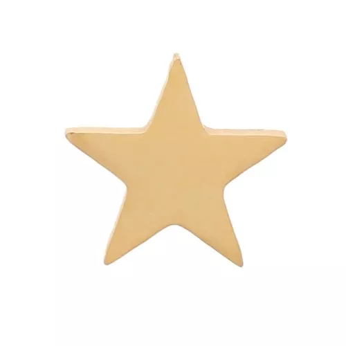 Elementos de estrella encolables de 5 mm - Acero inoxidable 316L dorado x4
