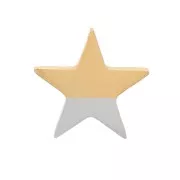 Elementos de estrella encolables de 5 mm - Acero inoxidable 316L dorado x4