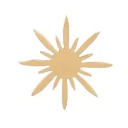 Elementos de la Estrella del Norte de 5 mm de acero inoxidable dorado 316L x4