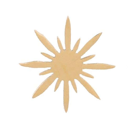 Elementos de la Estrella del Norte de 5 mm de acero inoxidable dorado 316L x4