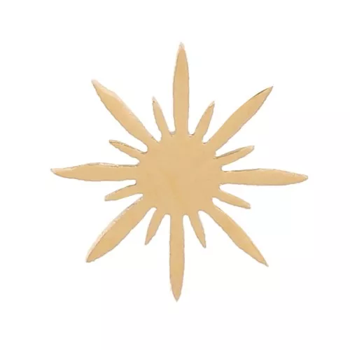 Elementos de la Estrella del Norte de 5 mm de acero inoxidable dorado 316L x4