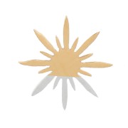 Elementos de la Estrella del Norte de 5 mm de acero inoxidable dorado 316L x4