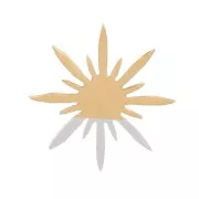 Elementos de la Estrella del Norte de 5 mm de acero inoxidable dorado 316L x4