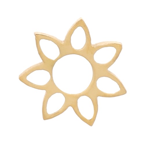 Elementos de brida empotrados de 5 mm - Acero inoxidable 316L dorado x4