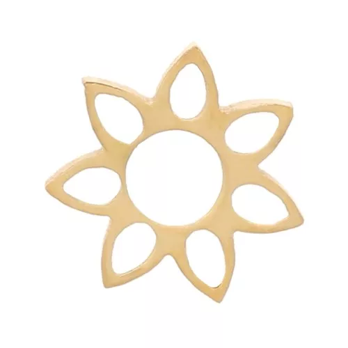Elementos de brida empotrados de 5 mm - Acero inoxidable 316L dorado x4