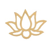 Elementos empotrados de flor de loto para pegar 4x6 mm - Acero inoxidable 316L dorado x4|raw }}