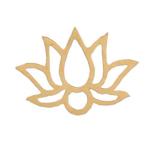 Elementos empotrados de flor de loto para pegar 4x6 mm - Acero inoxidable 316L dorado x4