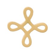 Elementos de nudo chino encolables de 6 mm - Acero inoxidable 316L dorado x4|raw }}