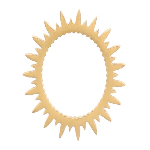 Elementos solares ovalados 9x7 mm - Acero inoxidable 316L Dorado x4