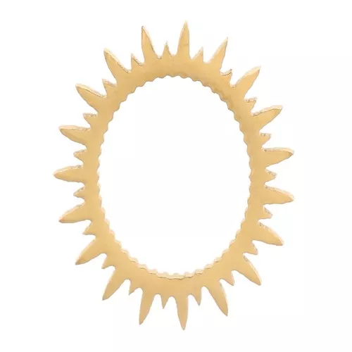 Elementos solares ovalados 9x7 mm - Acero inoxidable 316L Dorado x4
