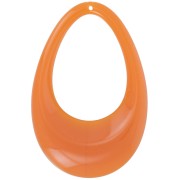 Colgante gota hueca en acrílico opaco 45x30 mm - Ámbar x1|raw }}