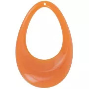 Colgante gota hueca en acrílico opaco 45x30 mm - Ámbar x1