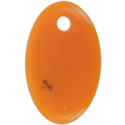 Colgante acrílico translúcido oval 32,5x20 mm - Granito naranja x1|raw }}