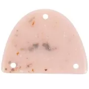 Colgante acrílico media luna 30x39,5 mm - Granito nude x1