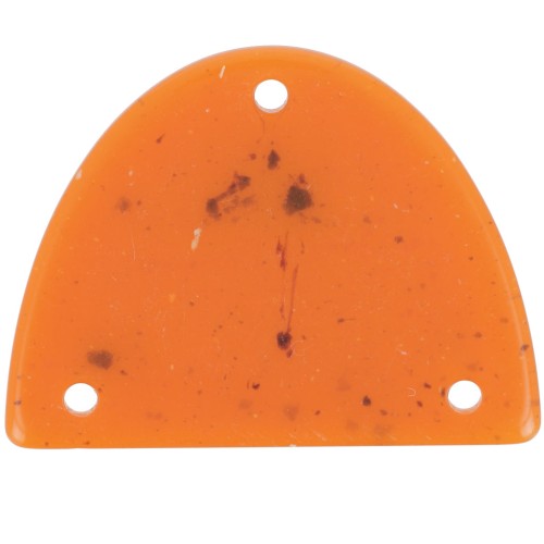 Colgante acrílico media luna 30x39,5 mm - Granito naranja x1