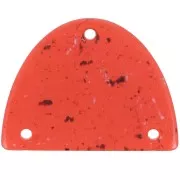 Colgante acrílico media luna 30x39,5 mm - Granito ladrillo x1